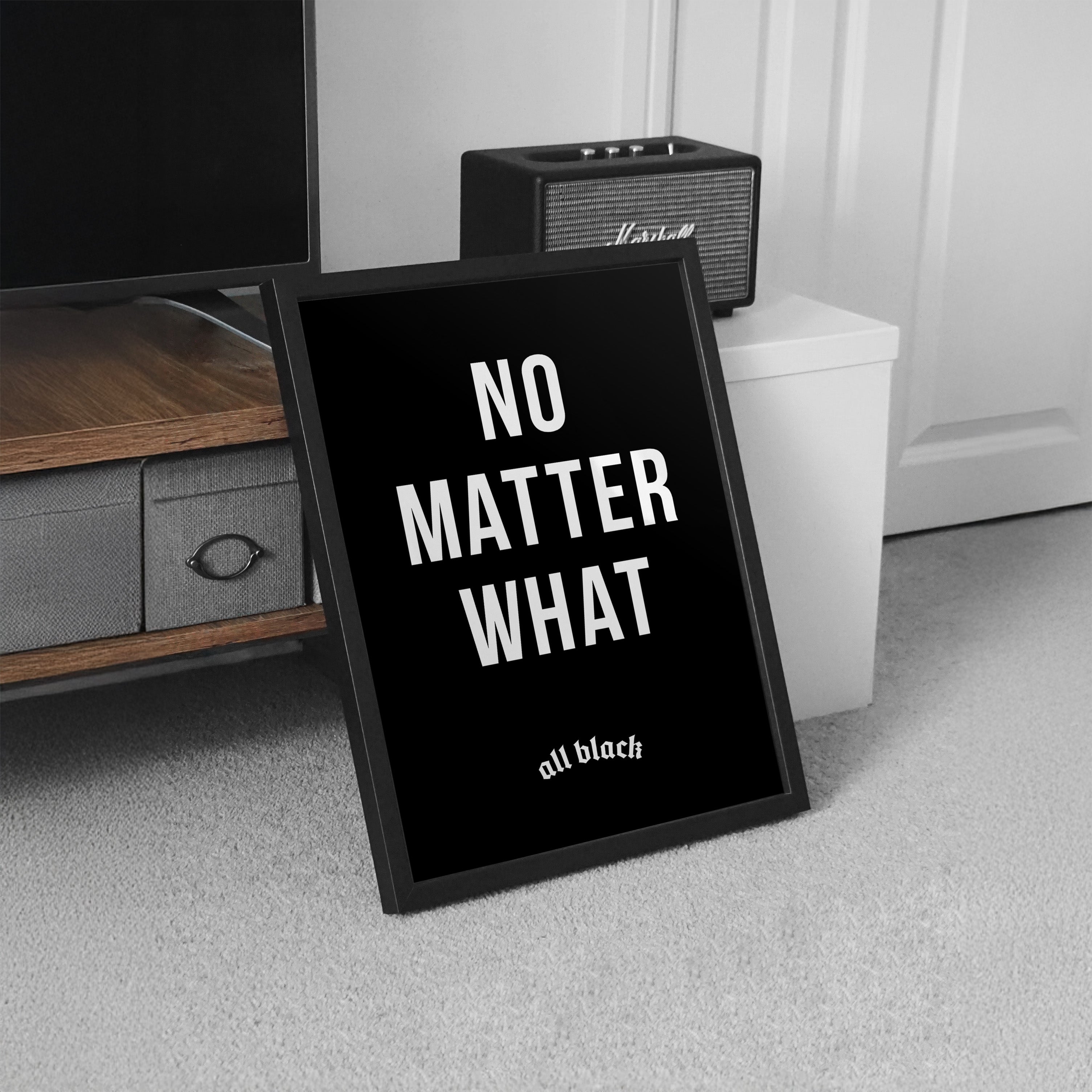 No Matter What Canvas by ALL BLACK