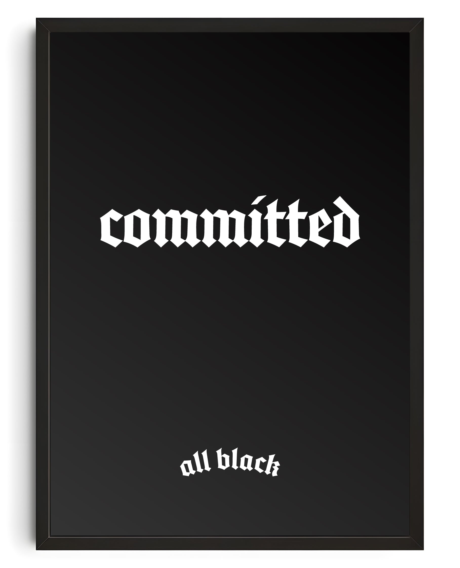 COMMITTED CANVAS BY ALL BLACK