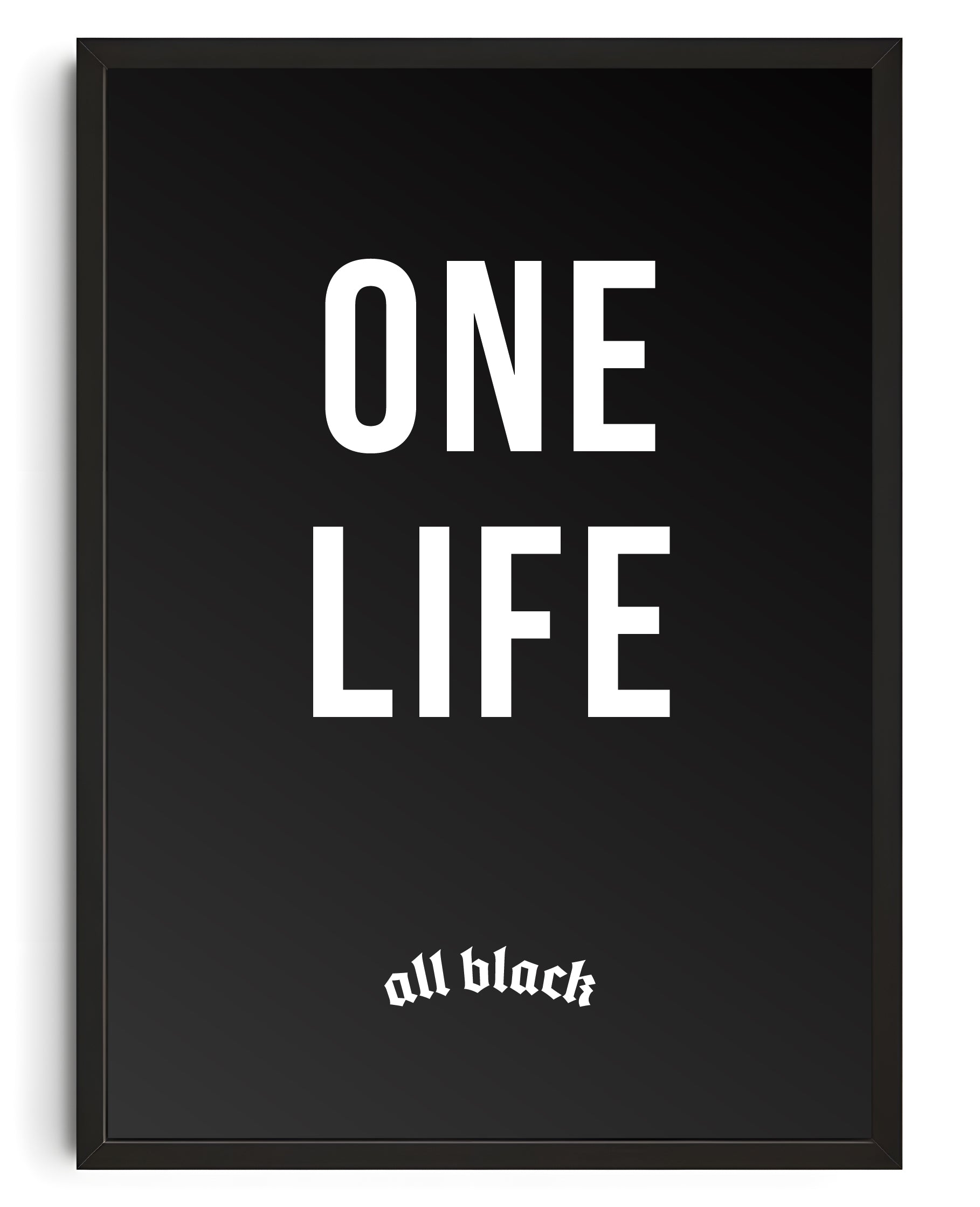 ONE LIFE DISCIPLINE CANVAS by ALL BLACK