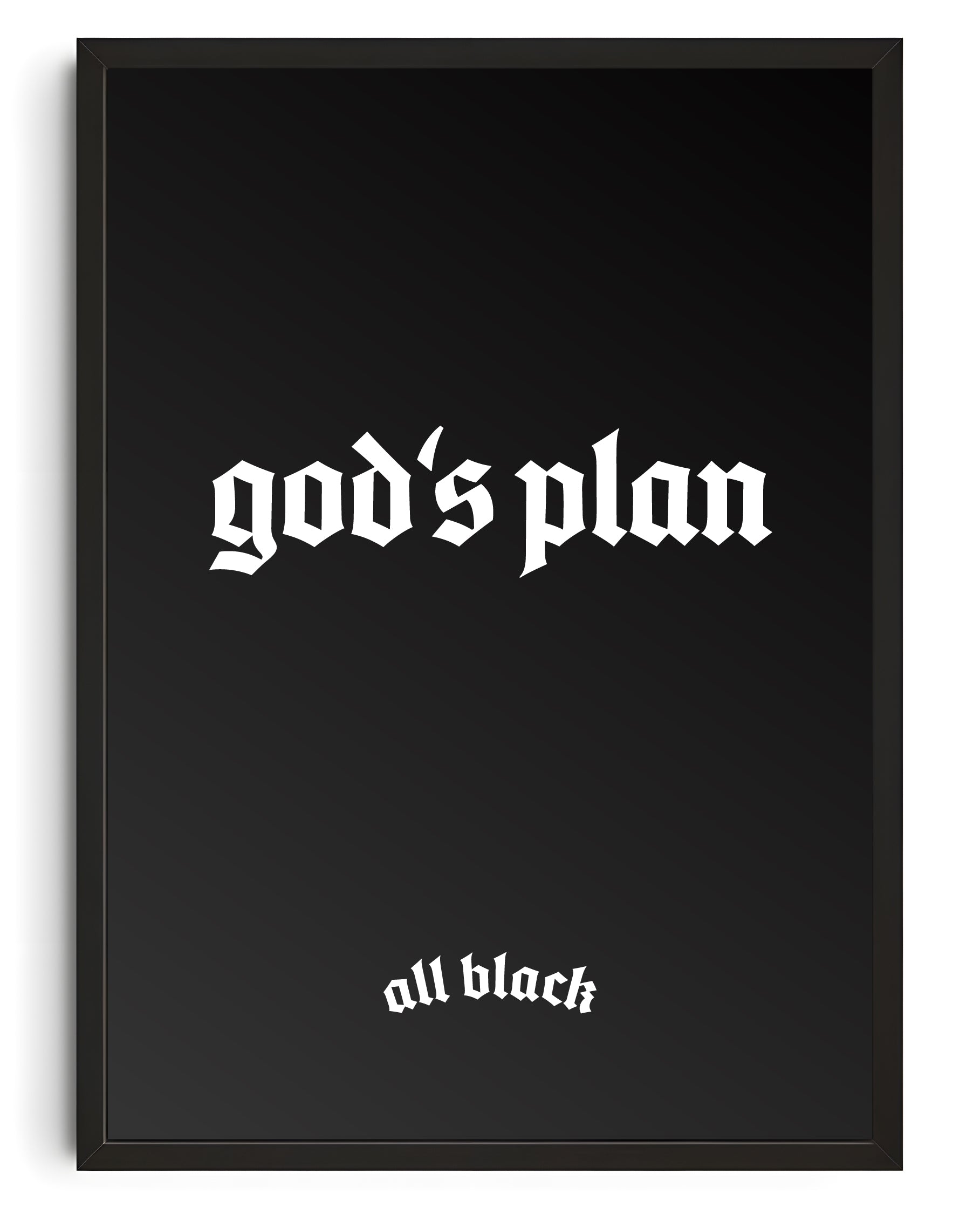 GOD'S PLAN CANVAS BY ALL BLACK