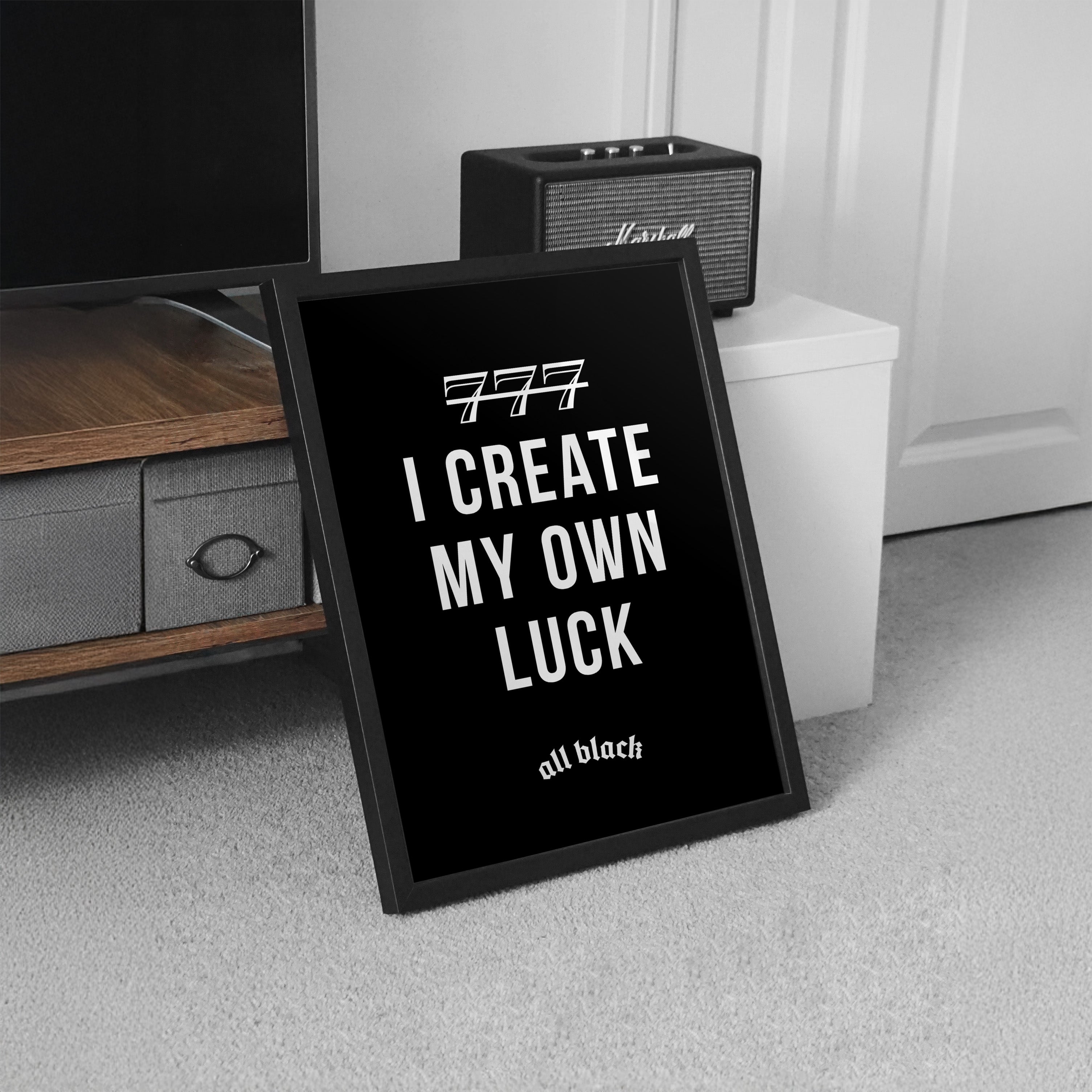 777 I CREATE MY OWN LUCK CANVAS