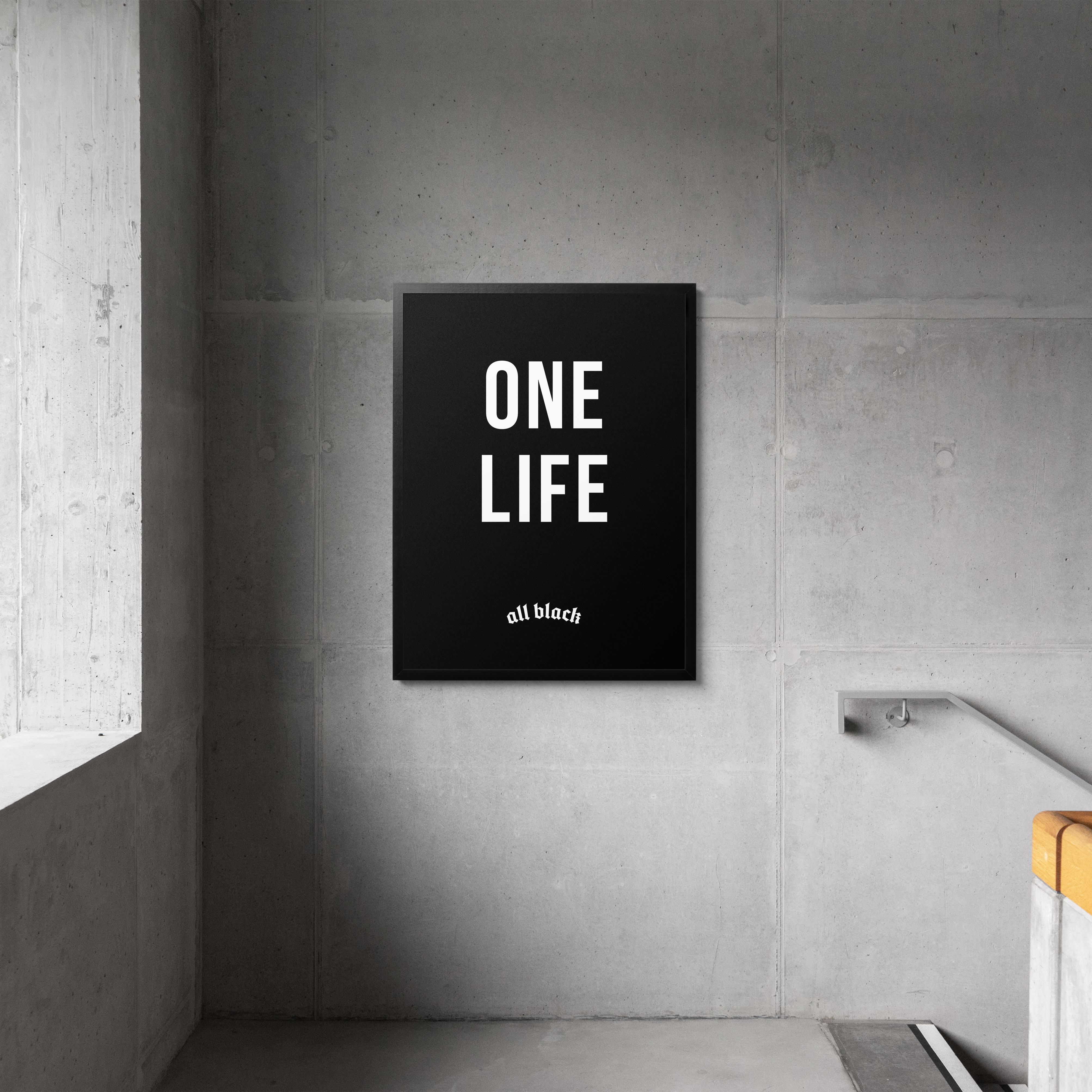ONE LIFE DISCIPLINE CANVAS by ALL BLACK